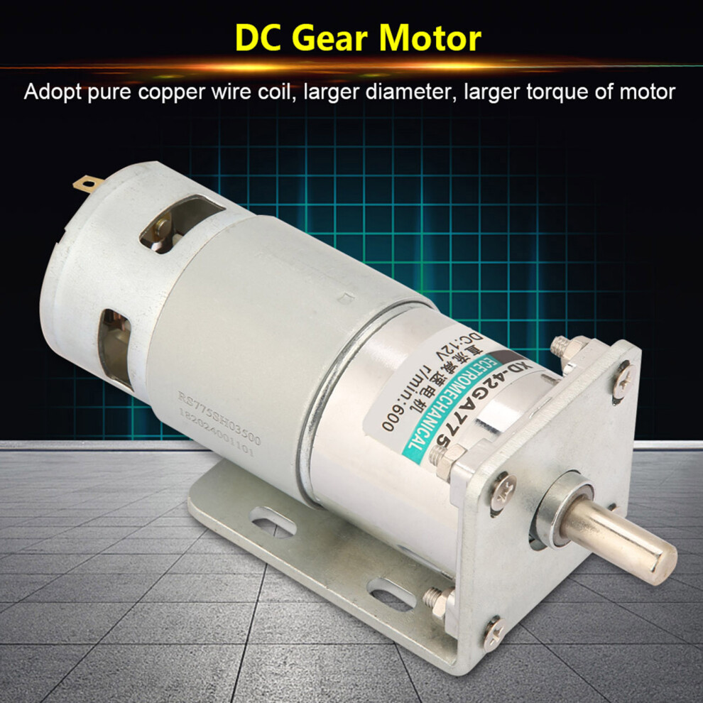 Micro Dc Gear Motor 12V Xdâ42Ga775 Large Torsion Adjustable Speed 600Rpm 7651341465787