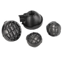 Tapa redonda de luz para RC - Plástico negro, 22mm/0.87in