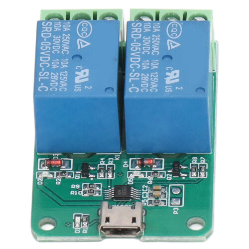 2 Stück Relaismodul 2-Kanal 5V Plug & Play USB PC 2