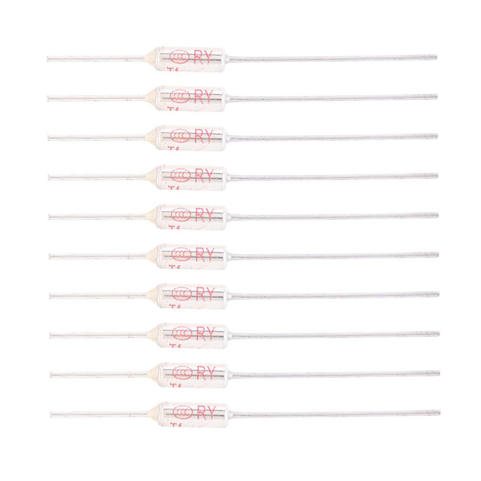 10Pcs Metal Shell Thermal Fuse 250Vac 10A Tf 72-250 Cutoff 8471341466527