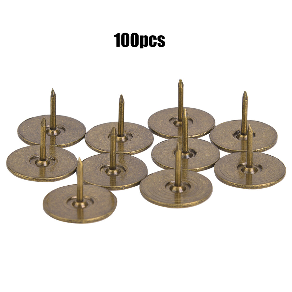 Decorate Furniture With 100Pcs 19X15mm Cyan Bronze Upholstery Nails 4931341466728
