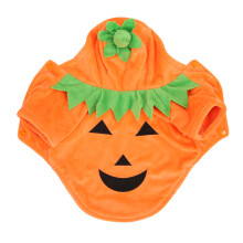 Ropa para perros naranja con calabaza para perros de talla mediana a grande; abrigo de invierno de Halloween, talla L.