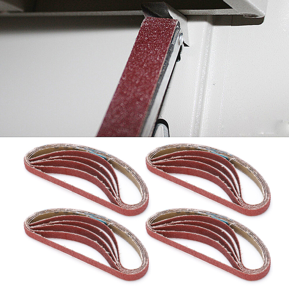 20Pcs 330X10mm 80 Grit Sandpaper Belts For Sanders Durable Abrasive Strips 6921341469391