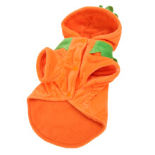 Disfraz de calabaza para perros, abrigo cálido, para perros medianos y grandes, Halloween, naranja, XL