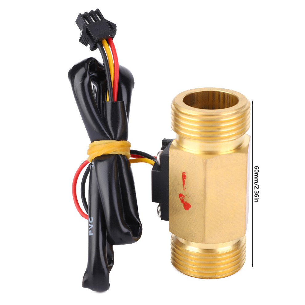 G3/4In Hall Effect Flow Meter 1-30L/Min Waterproof Sensor 5031341471889