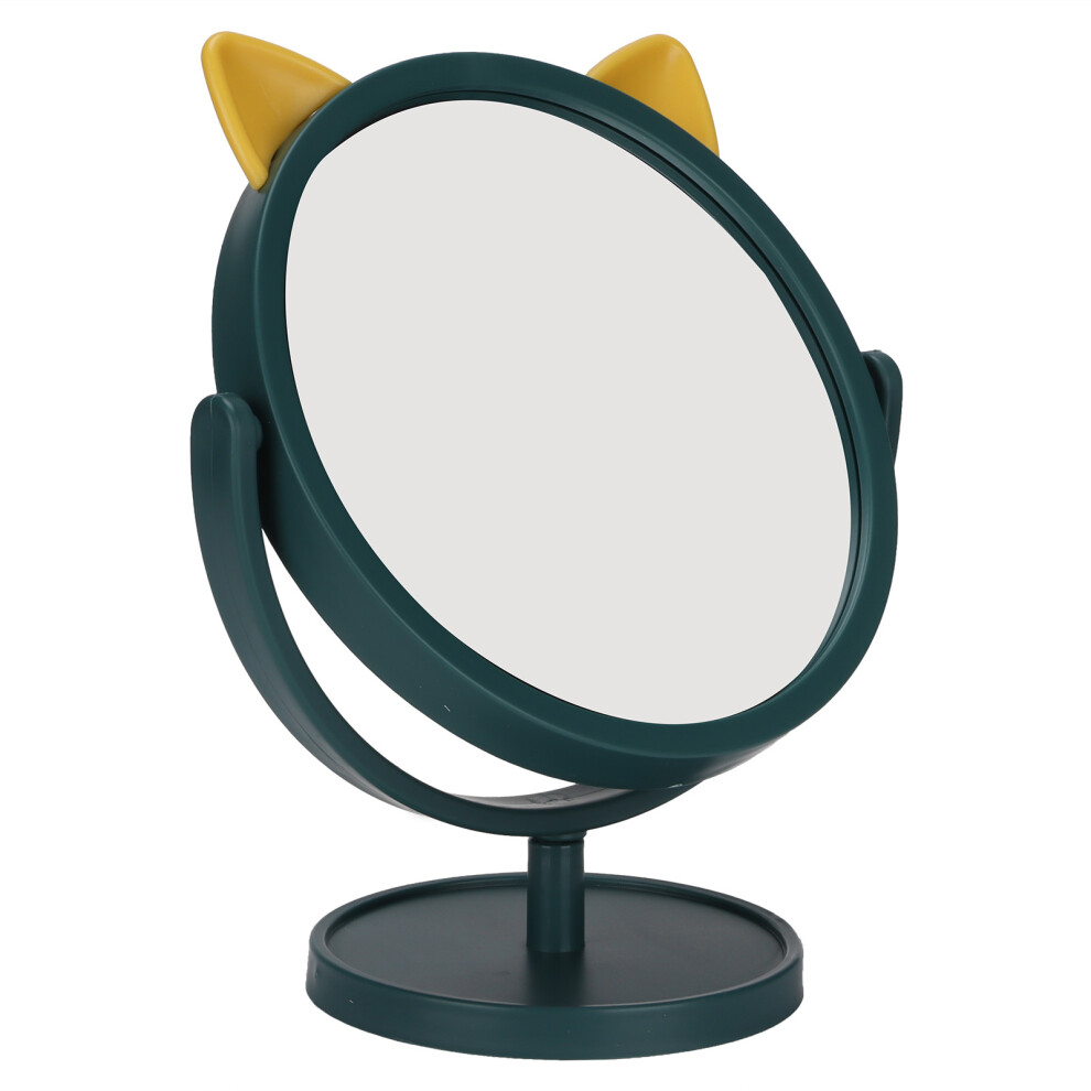 Green Adjustable Makeup Mirror 20X17cm Abs & Glass Compact & Flexible
