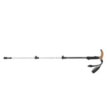 3-teiliger Klapp-Wanderstock aus Aluminiumlegierung - Bergbalance-Stab für Outdoor, Schwarz/Grün
