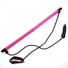 Fitness Swing Stick Pilates Bar Portable Yoga Stick for Vibration Training Toning Muscle Strengthening 1106 Pink Color