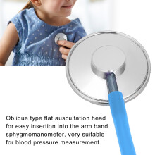 Sky Blue Aluminium Alloy Single Head Stethoscope Heart Lung Diagnostic Tool