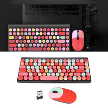 Wireless 86-Key Colorful Keyboard Mouse Combo – Multi-System Compatibility