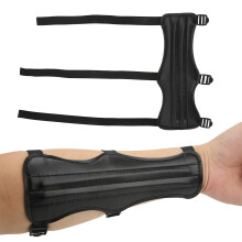 Schießarm-Schoner PU-Leder Schwarz Universeller Bogenschieß-Arm-Guard für Bogenschießen, Hallen, Sehenswürdigkeiten und Outdoor
