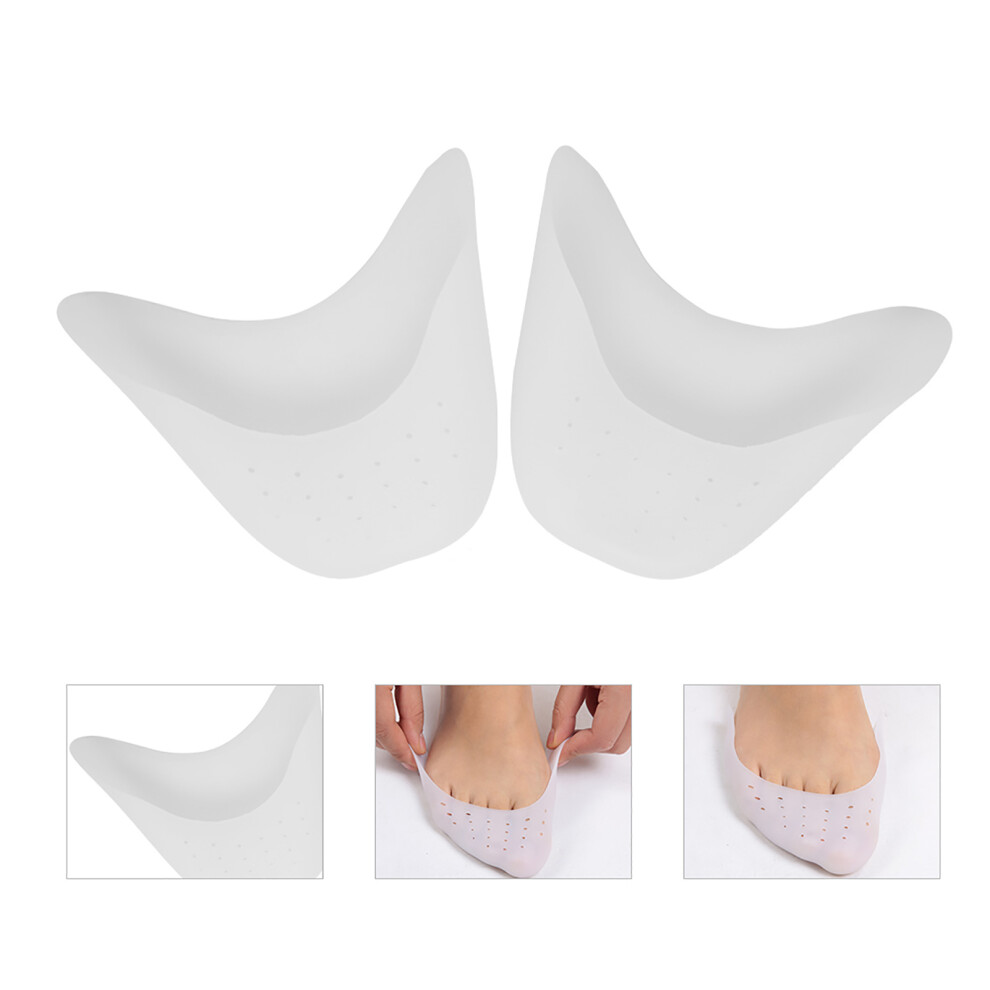 White Silicone Ballet Toe Pads 1 Pair Soft Foot Care For Dance Shoes