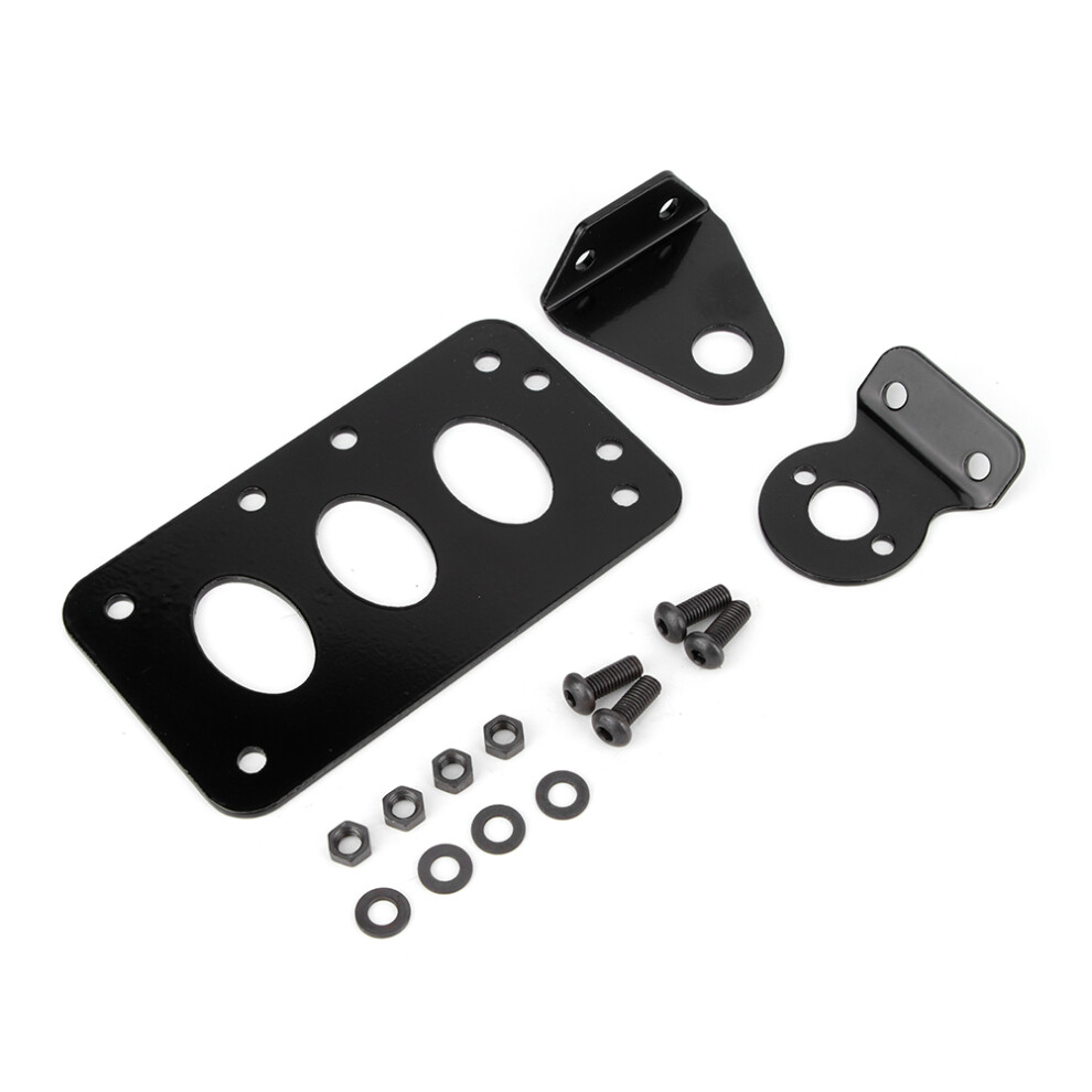 Iron Motorcycle Rear License Plate Holder Side Light 9387669403207