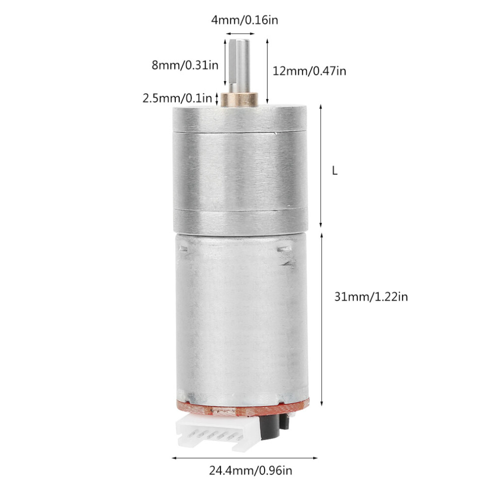 Dc 12V Encoder Gear Motor 20Rpm For Robotics Rc Car Diy Engine & Toy Projects 4151341479317