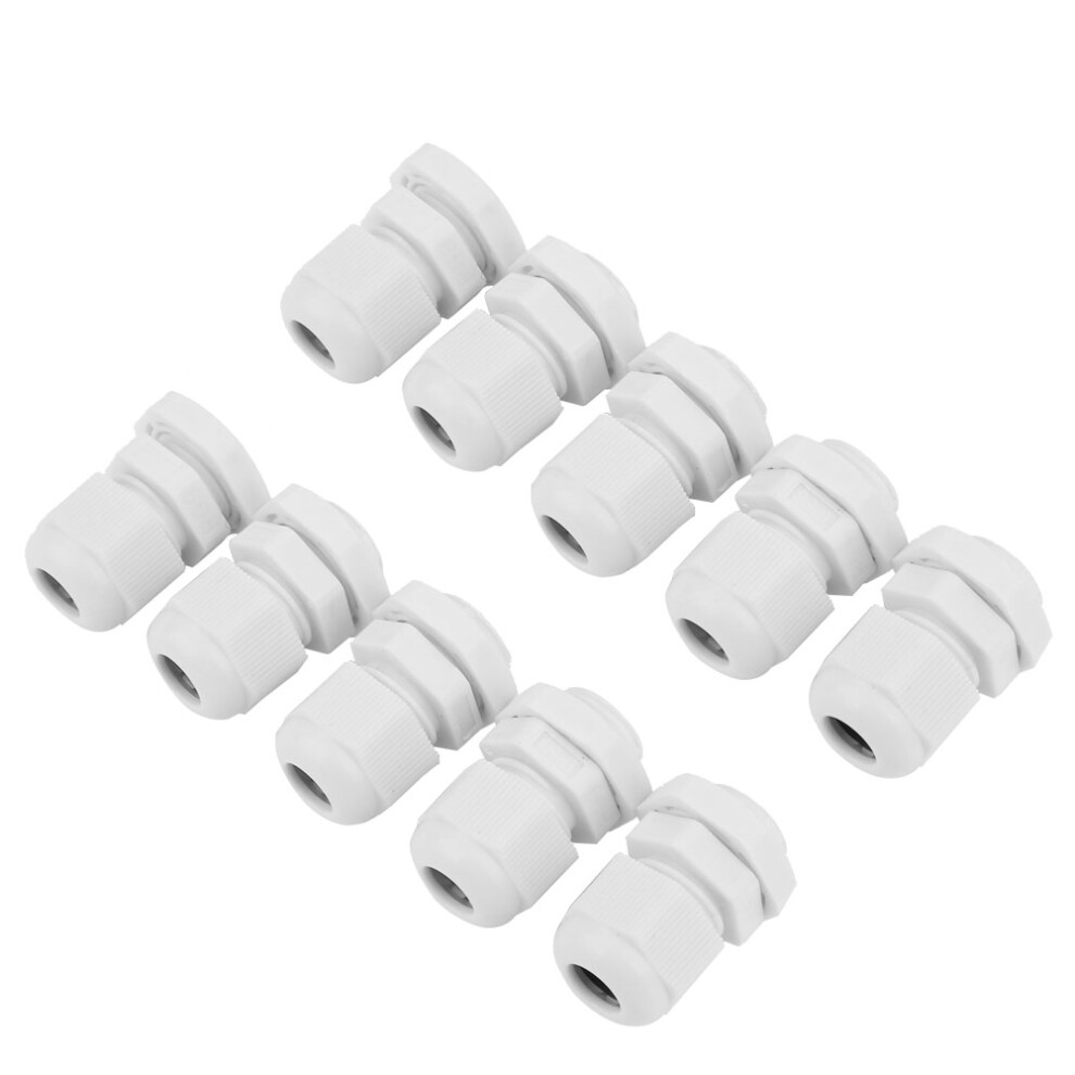 10Pcs Ip68 Waterproof Nylon Cable Gland Connectors Pg9 For Electrical Use 3651341481859
