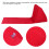Inflatable Triangular Back Support Pillow 138x48x48cm Red Portable Folding 5