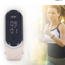 Anti-Mücken-Armbanduhr Silikonkugel USB-wiederaufladbar Ultraschall-Mückenschutzarmband für Outdoor Weiß