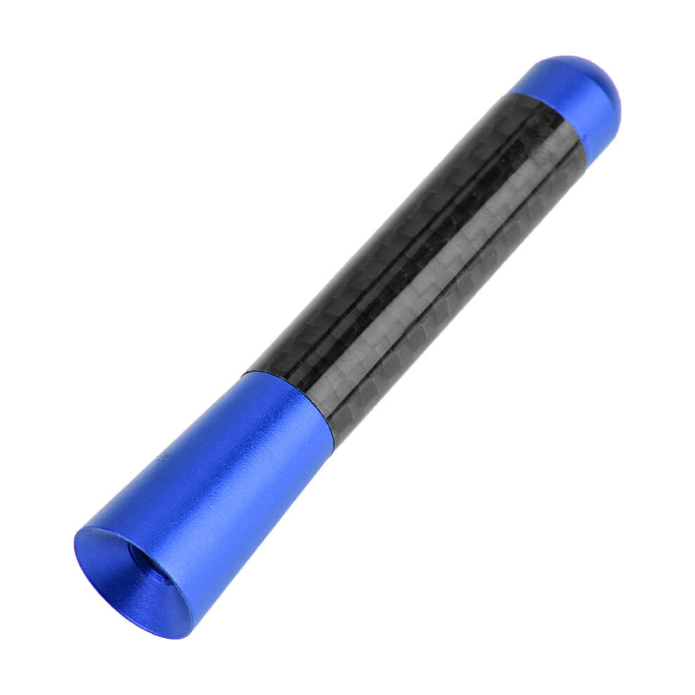 3Â Carbon Fiber Short Radio Aerial Antenna For Car Enhancement Blue 3531341482363