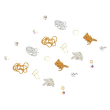 Kunst Nagelketten mit Strass – Glänzend in verschiedenen Größen, tragbare Nagelketten-Dekoration für Nagelstudios, Schönheitssalons und Spa