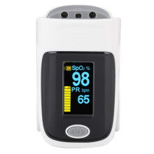 Grey 0.96in Finger Pulse Oximeter Blood Oxygen & Heart Rate Monitor
