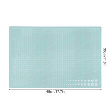 Light Green A3 Double Side PVC Cutting Mat Board with Precise Grid Lines