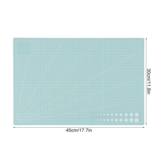 Light Green A3 Double Side PVC Cutting Mat Board with Precise Grid Lines