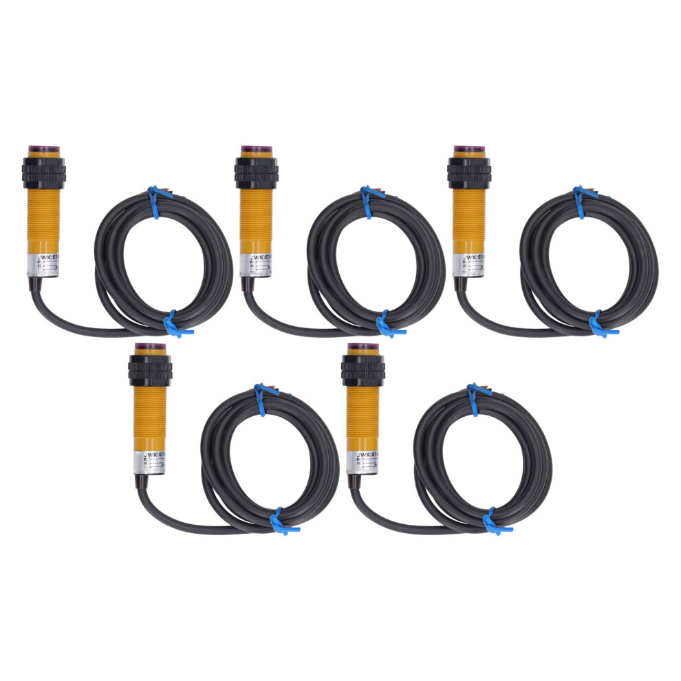 5Pcs Infrared Photoelectric Switch IP54 PNP