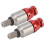 2 Stück M5x0.8 Aluminium-Gabel-Luftentlüftungsventil Rot 1