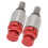 2 Stück M5x0.8 Aluminium-Gabel-Luftentlüftungsventil Rot 15
