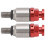 2 Stück M5x0.8 Aluminium-Gabel-Luftentlüftungsventil Rot 13