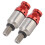 2 Stück M5x0.8 Aluminium-Gabel-Luftentlüftungsventil Rot 7