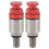 2 Stück M5x0.8 Aluminium-Gabel-Luftentlüftungsventil Rot 2