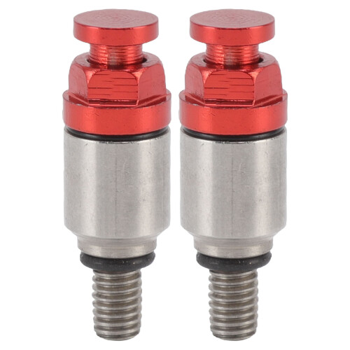 2 Stück M5x0.8 Aluminium-Gabel-Luftentlüftungsventil Rot 1