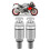 2 Stück M5x0.8 Aluminium-Gabel-Entlüftungsventil - Silber 13