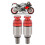 2 Stück M5x0.8 Aluminium-Gabel-Luftentlüftungsventil Rot 14