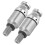 2 Stück M5x0.8 Aluminium-Gabel-Entlüftungsventil - Silber 6