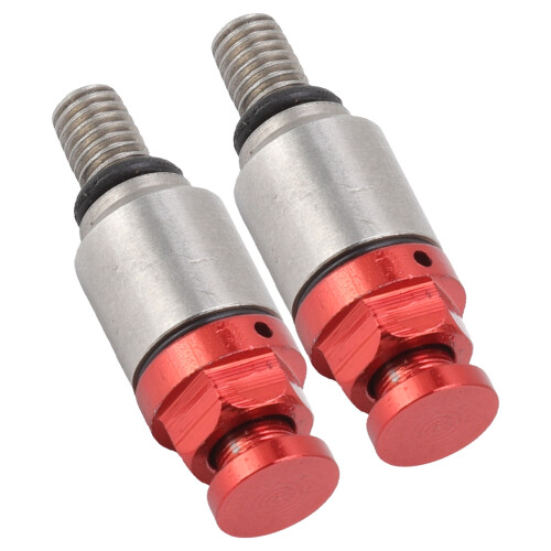 2 Stück M5x0.8 Aluminium-Gabel-Luftentlüftungsventil Rot 2