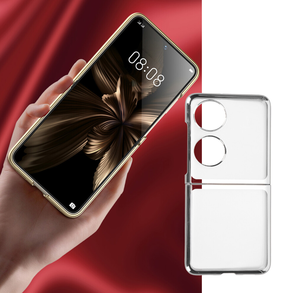 Folding Electroplated Pc Phone Cover For Huawei P50 Pocket Silver 3751341488541