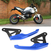 Motorcycle Passenger Grab Bar Aluminum Rear Seat Rail Handle Kit Blue