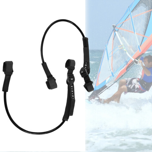 2PCS Adjustable 28-34inch Windsurf Harness Leash for Surfing Black