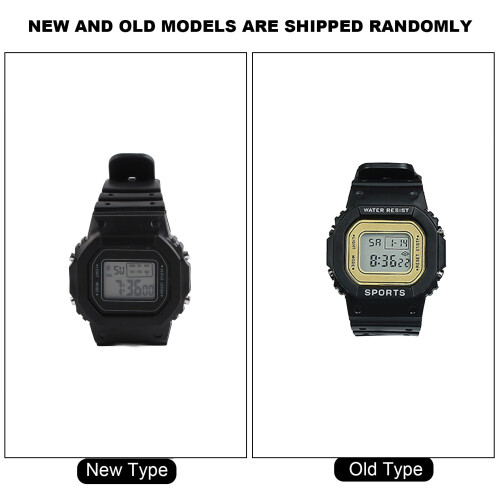Reloj deportivo electrónico LED negro, impermeable 2