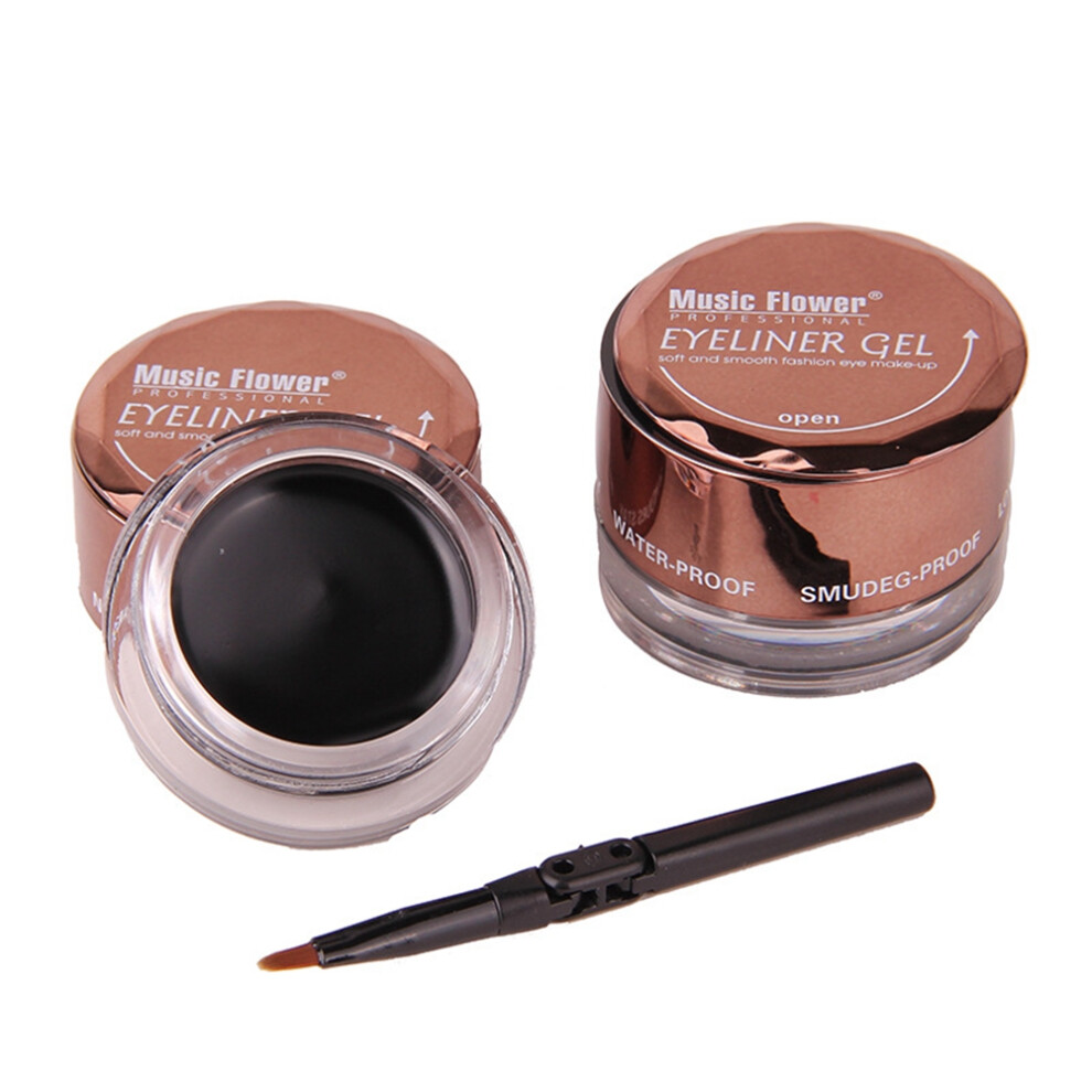 Black,Cream Waterproof Long Lasting Liquid Eyeliner Cream 4.5G Black, Smudge-Proof Compact
