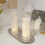 Imitierte Kerzenlampe mit Sockel, perlmuttschimmernd 3