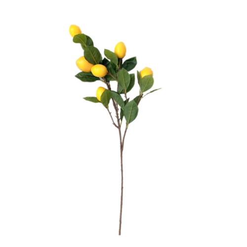 Artificial Lemon Branch 65cm Green Leaves for Home Decor 1