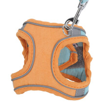 Reflektierendes Katzen-Geschirr mit Weste XL 1,5 m Blau/Orange