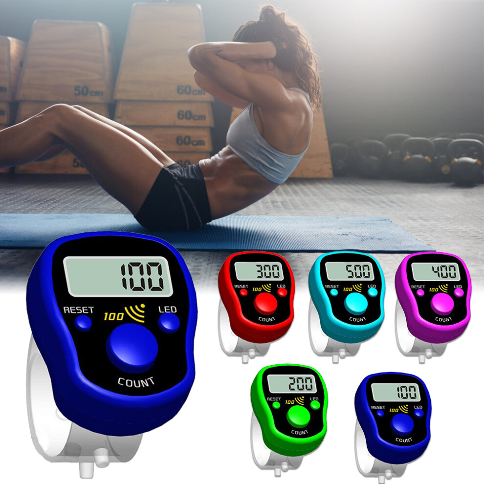 Digital LED Finger Tally Counter â 3.8cm, Random Color, Handheld Electronic Clicker
