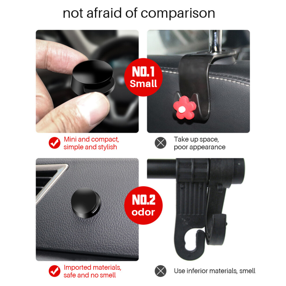 5Pcs Mini Car & Home Adhesive Hooks Cs-520 Portable Invisible Black 7601341494980