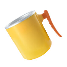 Mini taza de aluminio – Patrón de patitos amarillos, antideslizante