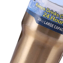 Isolierter Thermobecher 30oz goldfarbener Edelstahldeckel