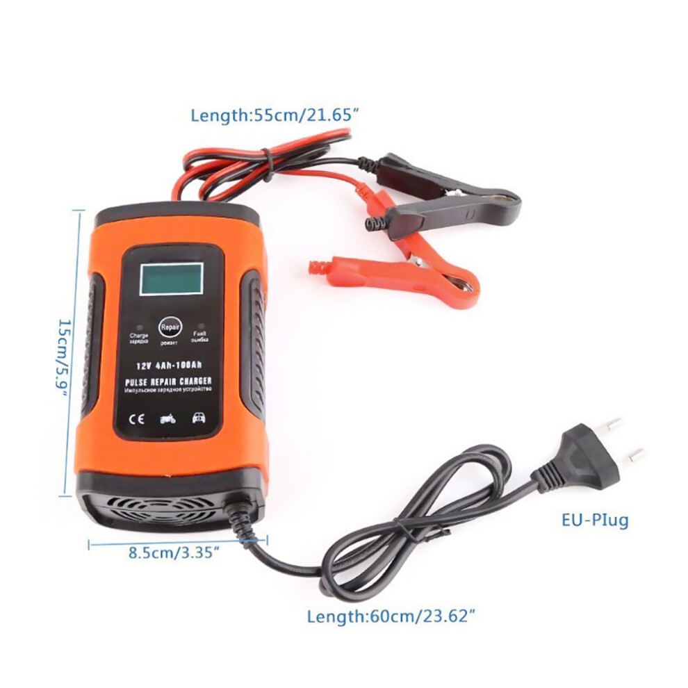 12V Auto Pulse Battery Charger Lcd For Agm Gel Wet Lead Acid Battery Charging 4631341496670